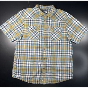 The North Face Multicolor Plaid Short Sleeve Cotton Button Up Shirt - Mens M / L
